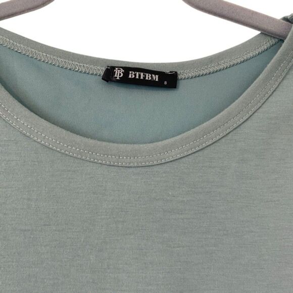 BTFBM Sleeveless Casual Gathered Tank Top Fitted Summer Dress Size Small - Picture 5 of 9